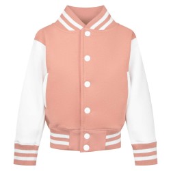 Varsity jacket pink and white