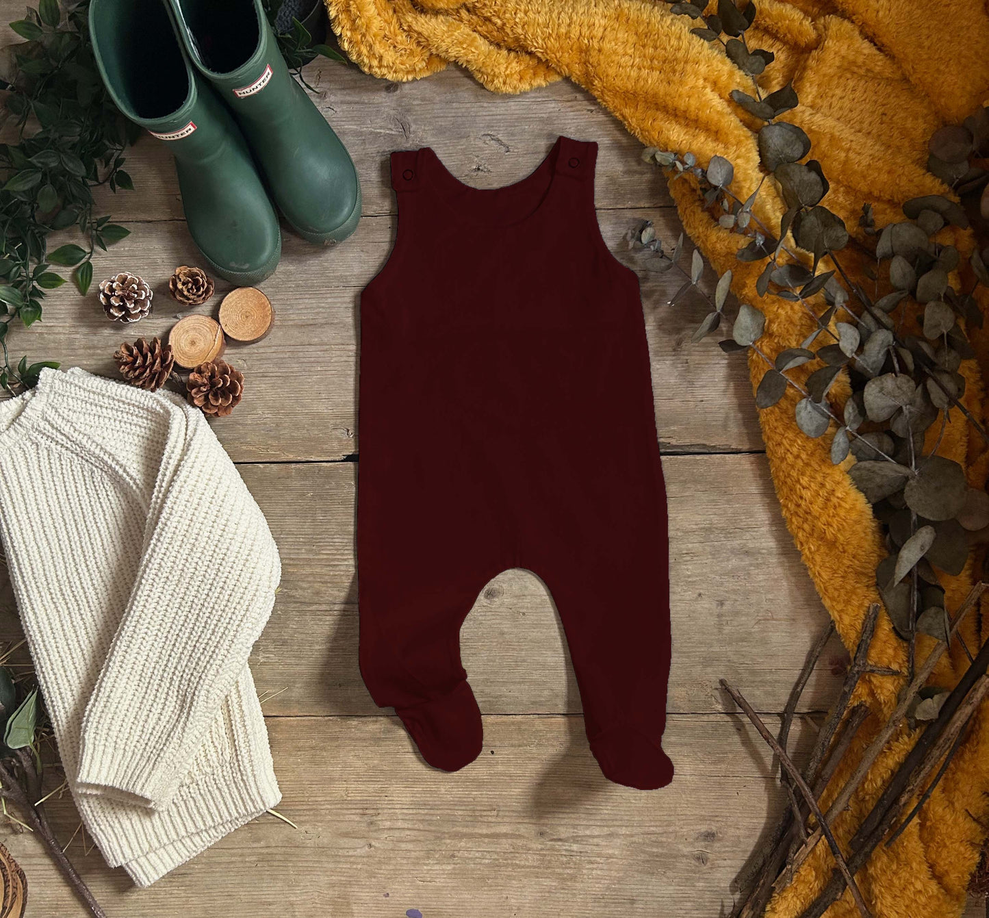 Maroon Footed Romper