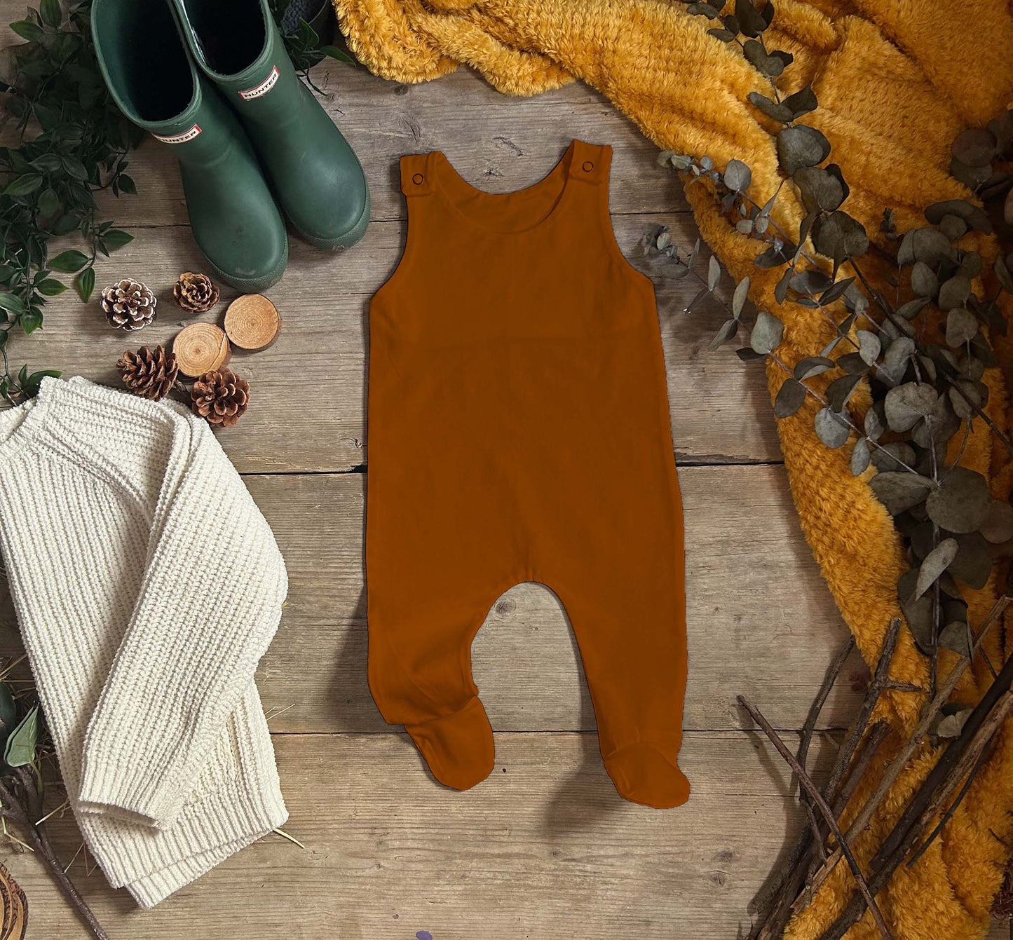 Pumpkin Footed Romper